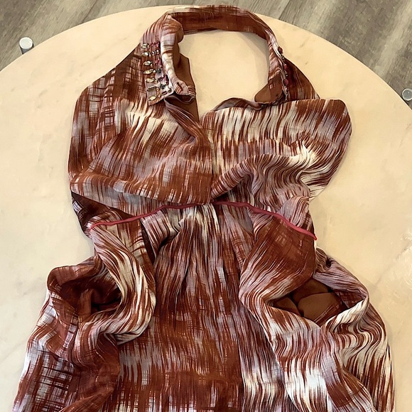 Elizabeth and James, Women’s, Molly, Silk, Halter, Open Back, Mini, Dress. - Picture 8 of 15